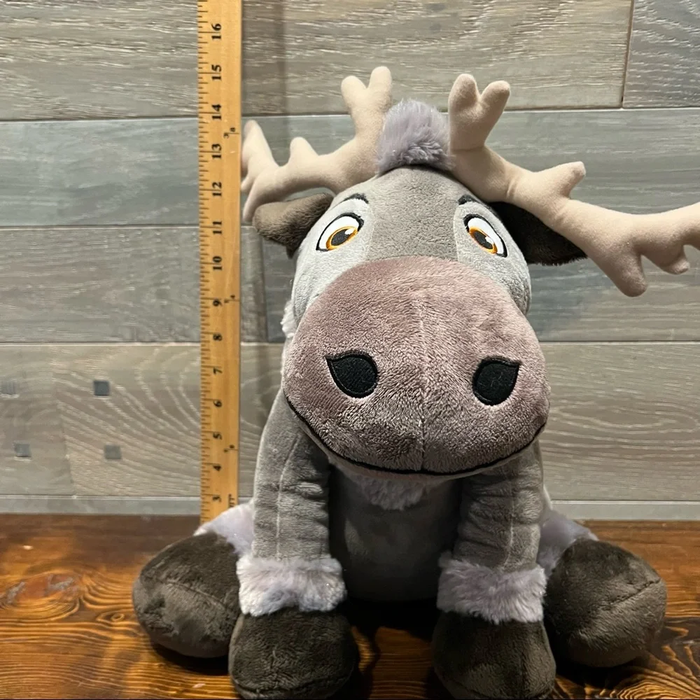 DISNEY FROZEN‎ SVEN Reindeer Plush Moose Gray 14 Inch Stuffed Animal